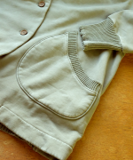 コットン裏起毛×ニット　ジャケット