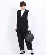 コンパクト天竺×ソフトチュール　フリルギャザープルオーバー