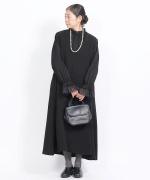 コンパクト天竺×ソフトチュール　フリルギャザープルオーバー