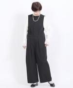 コンパクト天竺×ソフトチュール　フリルギャザープルオーバー