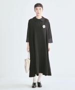 コンパクト天竺×ソフトチュール　衿付きプルオーバー