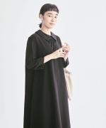 コンパクト天竺×ソフトチュール　衿付きプルオーバー