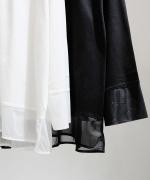 コンパクト天竺×ソフトチュール　衿付きプルオーバー