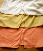 スフレランダムテレコ　クルーネック長袖