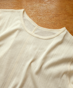 スフレランダムテレコ　クルーネック長袖