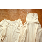 スフレランダムテレコ　クルーネック長袖