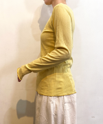 スフレランダムテレコ　クルーネック長袖