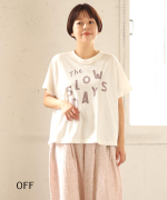 ラフィ天竺　プリントT(The SLOW DAYS)