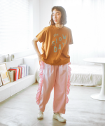 ラフィ天竺　プリントT(The SLOW DAYS)