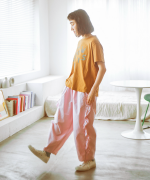 ラフィ天竺　プリントT(The SLOW DAYS)