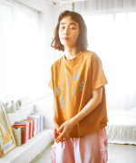 ラフィ天竺　プリントT(The SLOW DAYS)