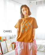 ラフィ天竺　プリントT(The SLOW DAYS)