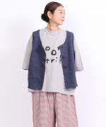 ラフィ天竺　プリントT(go on a trip)