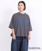 ラフィ天竺　プリントT(go on a trip)