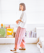 ラフィ天竺　プリントT(go on a trip)