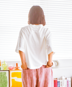 ラフィ天竺　プリントT(go on a trip)