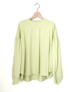 オーガニックコットンムラ天竺　パフスリーブプルオーバー