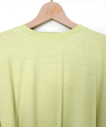 オーガニックコットンムラ天竺　パフスリーブプルオーバー