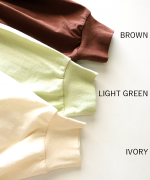 オーガニックコットンムラ天竺　パフスリーブプルオーバー