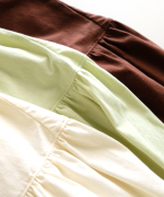 オーガニックコットンムラ天竺　パフスリーブプルオーバー