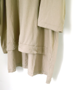 ベーシック天竺×シアーツイル　フリルベスト付チュニック