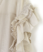 ベーシック天竺×シアーツイル　フリルベスト付チュニック