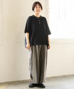 C/Lフィール天竺×ハンドワッシャーローン　ポロシャツ