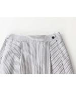 ORGANIC COTTON TWILL STRIPE SKIRT PANTS