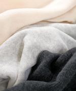 コットンリブニット　Uネック長袖