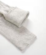 コットンリブニット　Uネック長袖