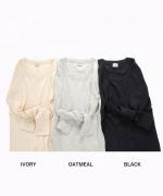 コットンリブニット　Uネック長袖