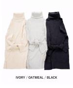 コットンリブニット　タートルネック