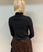 コットンリブニット　タートルネック