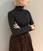 コットンリブニット　タートルネック