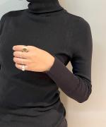 コットンリブニット　タートルネック