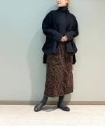 コットンリブニット　タートルネック