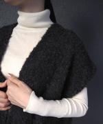 コットンリブニット　タートルネック