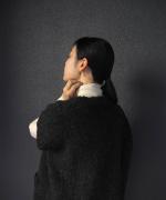 コットンリブニット　タートルネック