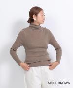 コットンリブニット　タートルネック