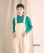 ランダムリブニット　フリルハイネック