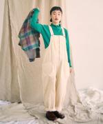 ランダムリブニット　フリルハイネック