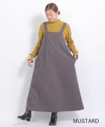 ランダムリブニット　フリルハイネック