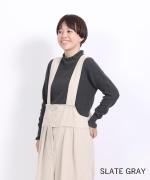 ランダムリブニット　フリルハイネック