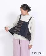 ランダムリブニット　フリルハイネック