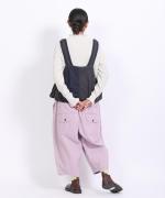 ランダムリブニット　フリルハイネック