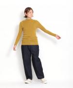 コットンリブニット　ハイネック長袖