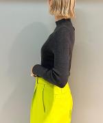 コットンリブニット　ハイネック長袖