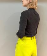 コットンリブニット　ハイネック長袖