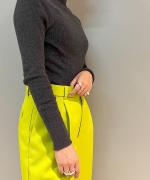 コットンリブニット　ハイネック長袖