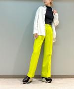 コットンリブニット　ハイネック長袖